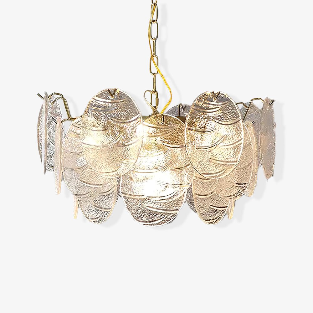 Eirenian Kronleuchter Glas Disc Gold