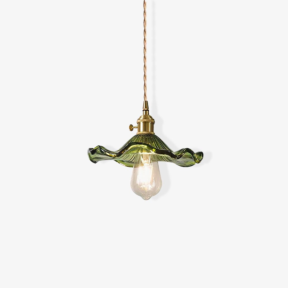 Lioralina Pendelleuchte aus Messing und Glas im Vintage-Stil