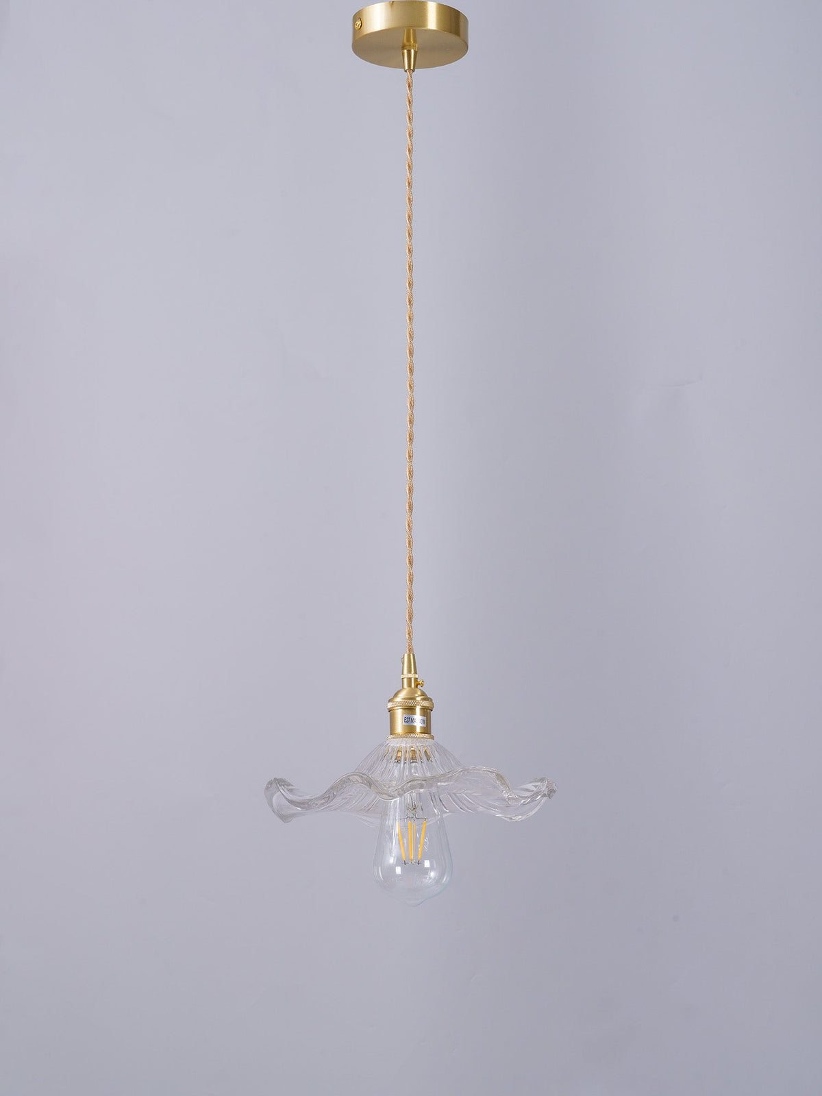 Lioralina Pendelleuchte aus Messing und Glas im Vintage-Stil