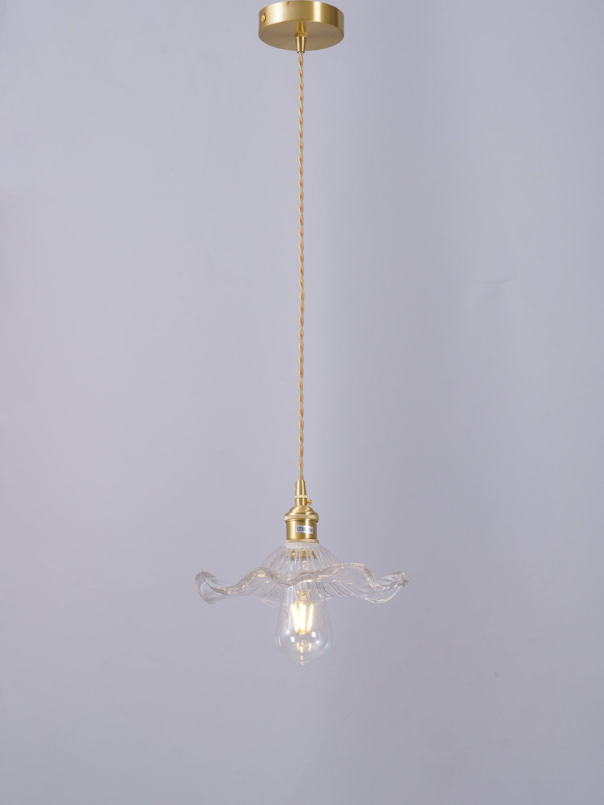 Lioralina Pendelleuchte aus Messing und Glas im Vintage-Stil