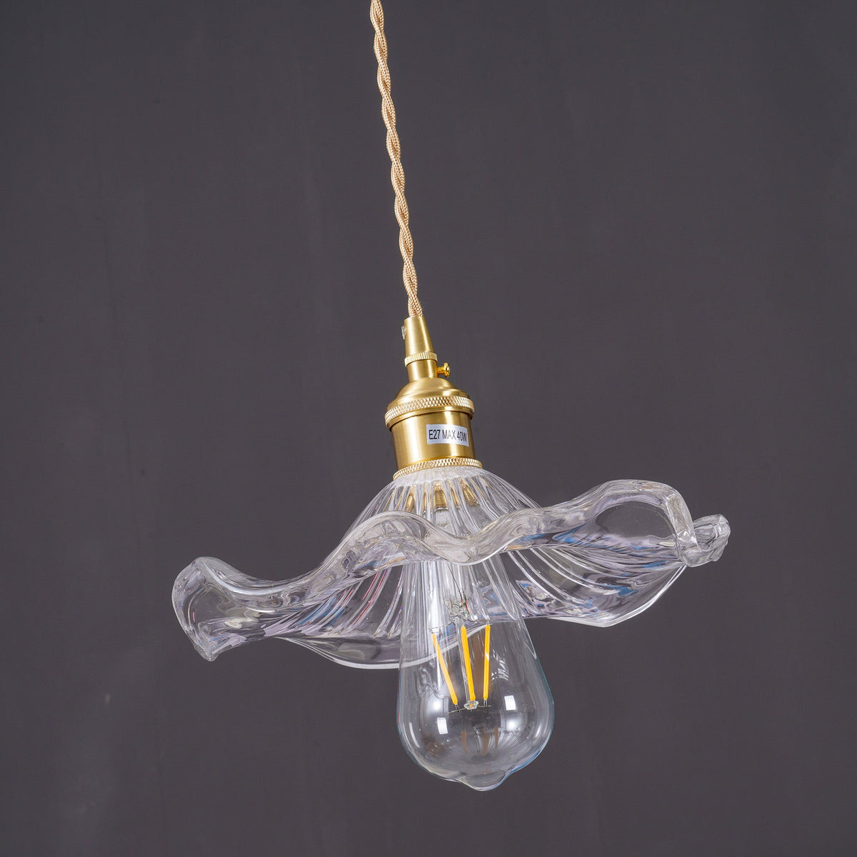 Daphne moderne Pendelleuchte aus Glas in Blumenform