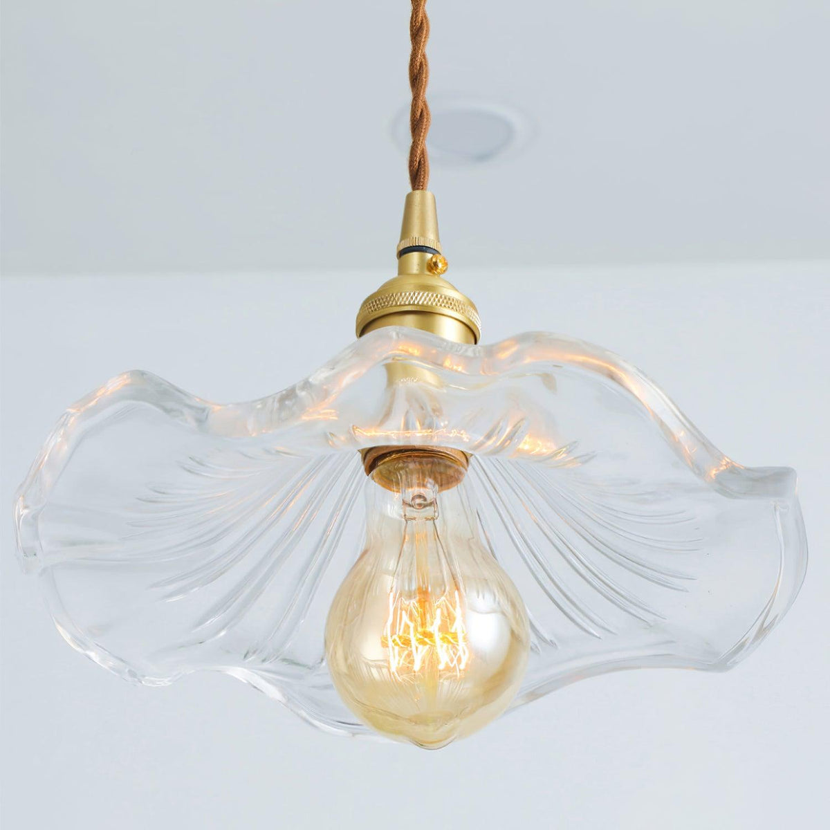 Daphne moderne Pendelleuchte aus Glas in Blumenform