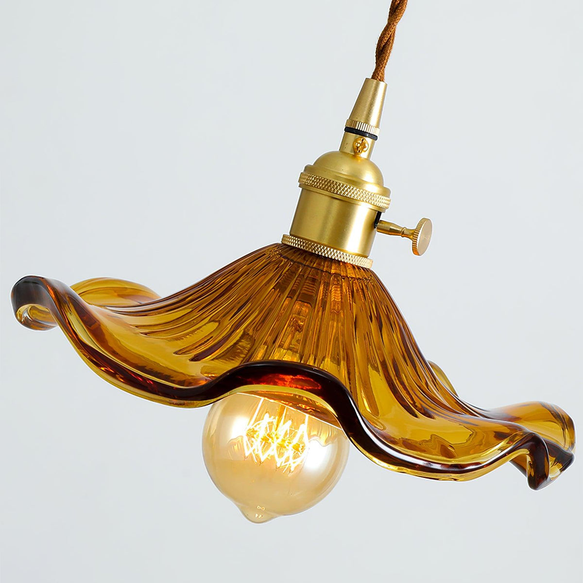 Daphne moderne Pendelleuchte aus Glas in Blumenform