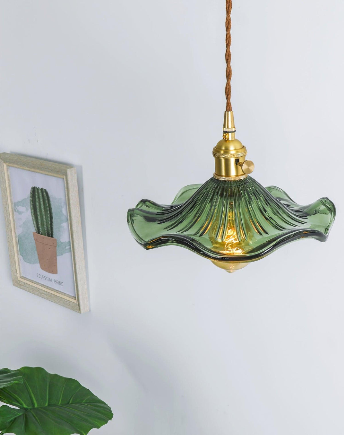 Daphne moderne Pendelleuchte aus Glas in Blumenform
