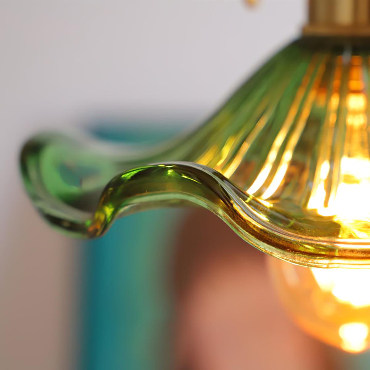 Daphne moderne Pendelleuchte aus Glas in Blumenform