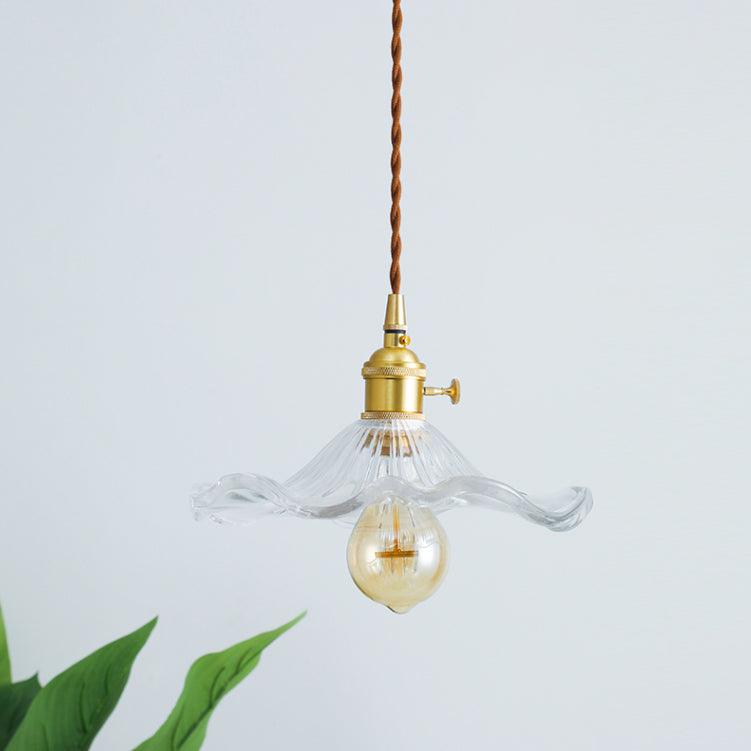 Lioralina Pendelleuchte aus Messing und Glas im Vintage-Stil