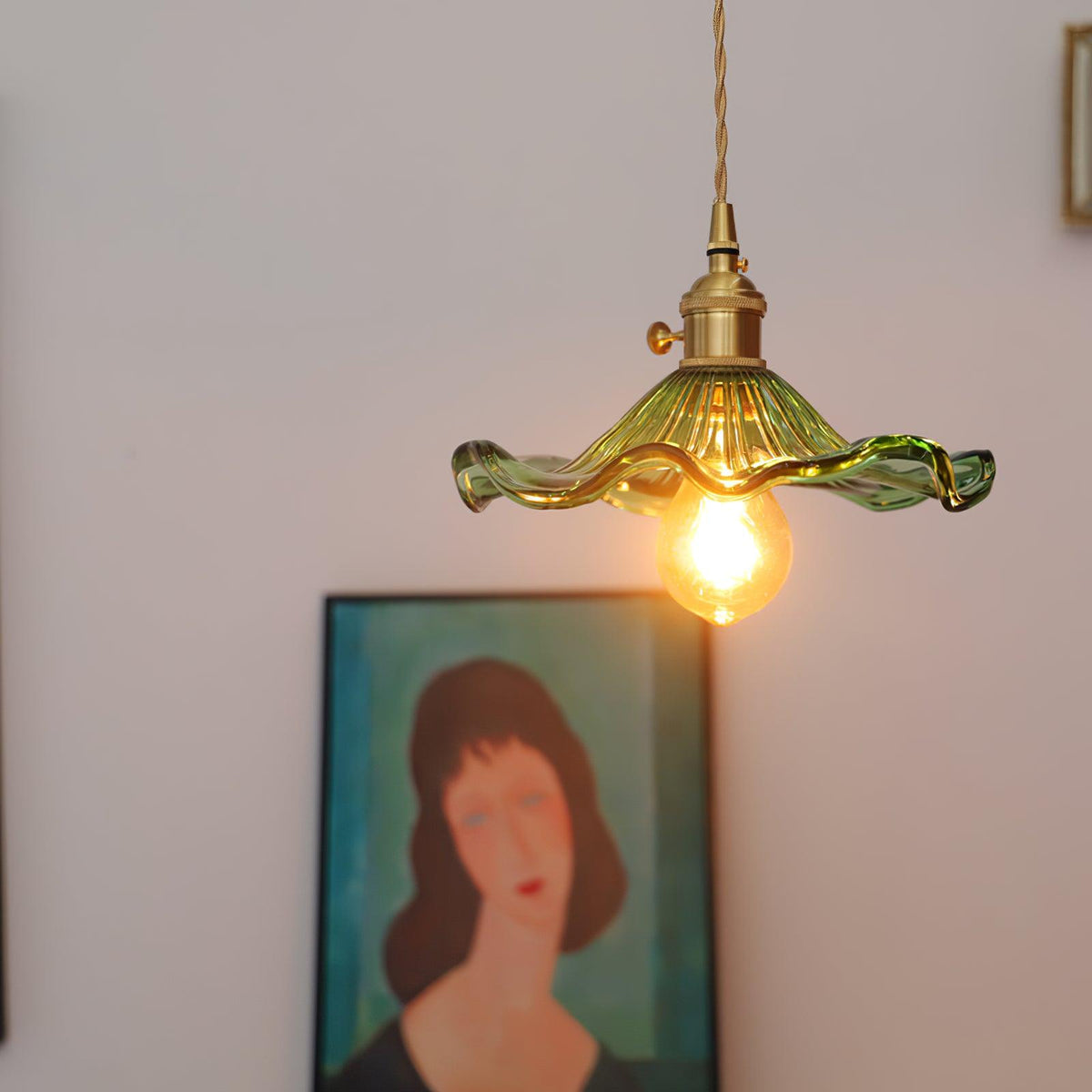 Daphne moderne Pendelleuchte aus Glas in Blumenform