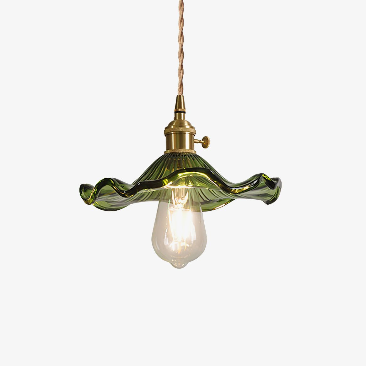 Lioralina Pendelleuchte aus Messing und Glas im Vintage-Stil