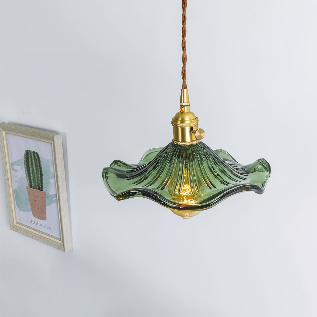 Daphne moderne Pendelleuchte aus Glas in Blumenform