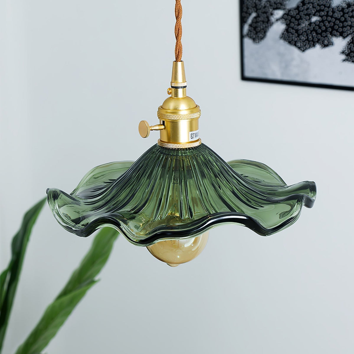 Daphne moderne Pendelleuchte aus Glas in Blumenform