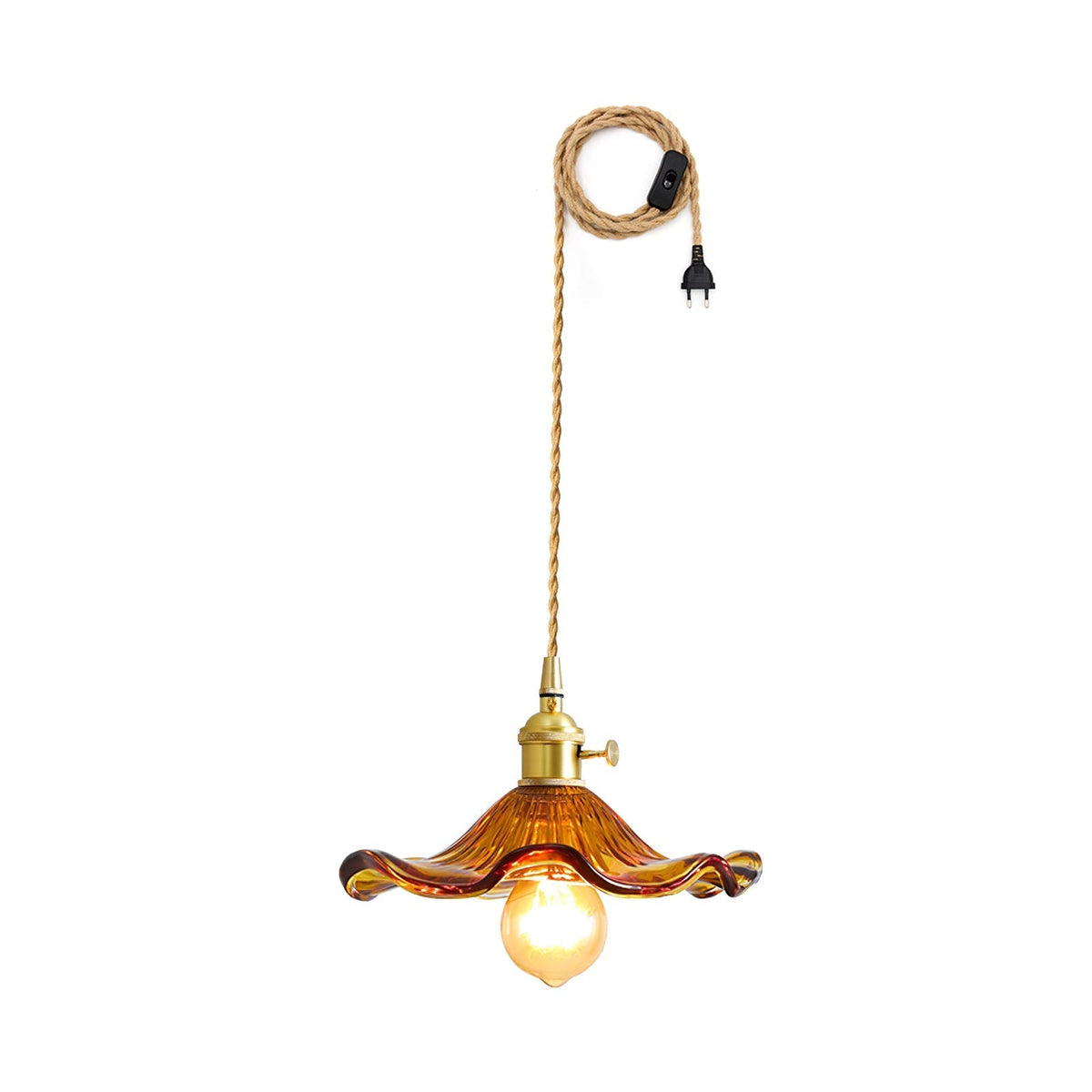 Daphne moderne Pendelleuchte aus Glas in Blumenform