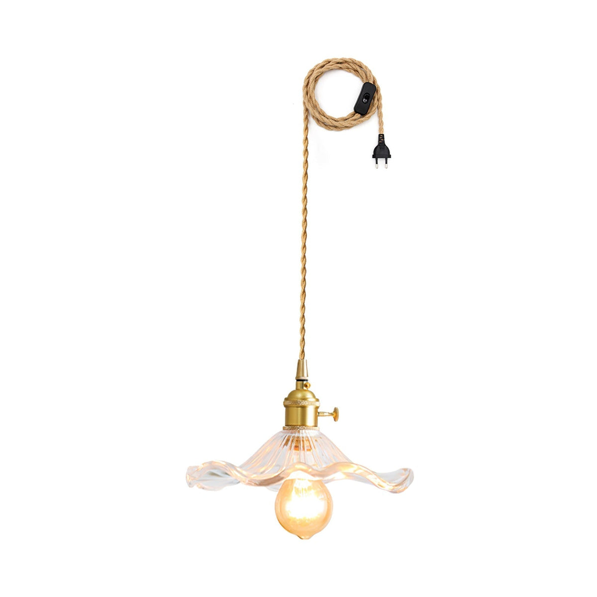 Daphne moderne Pendelleuchte aus Glas in Blumenform
