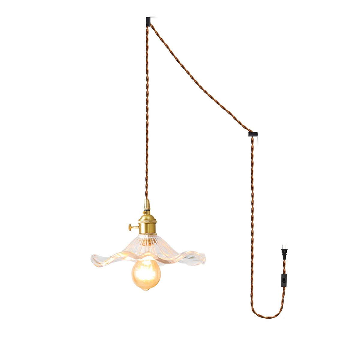 Daphne moderne Pendelleuchte aus Glas in Blumenform