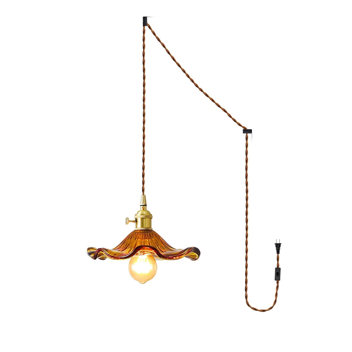 Daphne moderne Pendelleuchte aus Glas in Blumenform