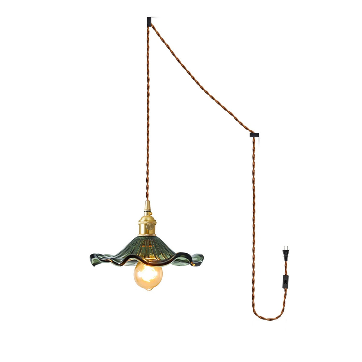 Daphne moderne Pendelleuchte aus Glas in Blumenform