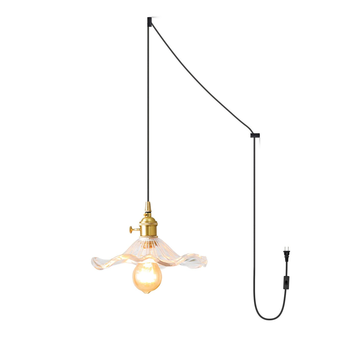 Daphne moderne Pendelleuchte aus Glas in Blumenform