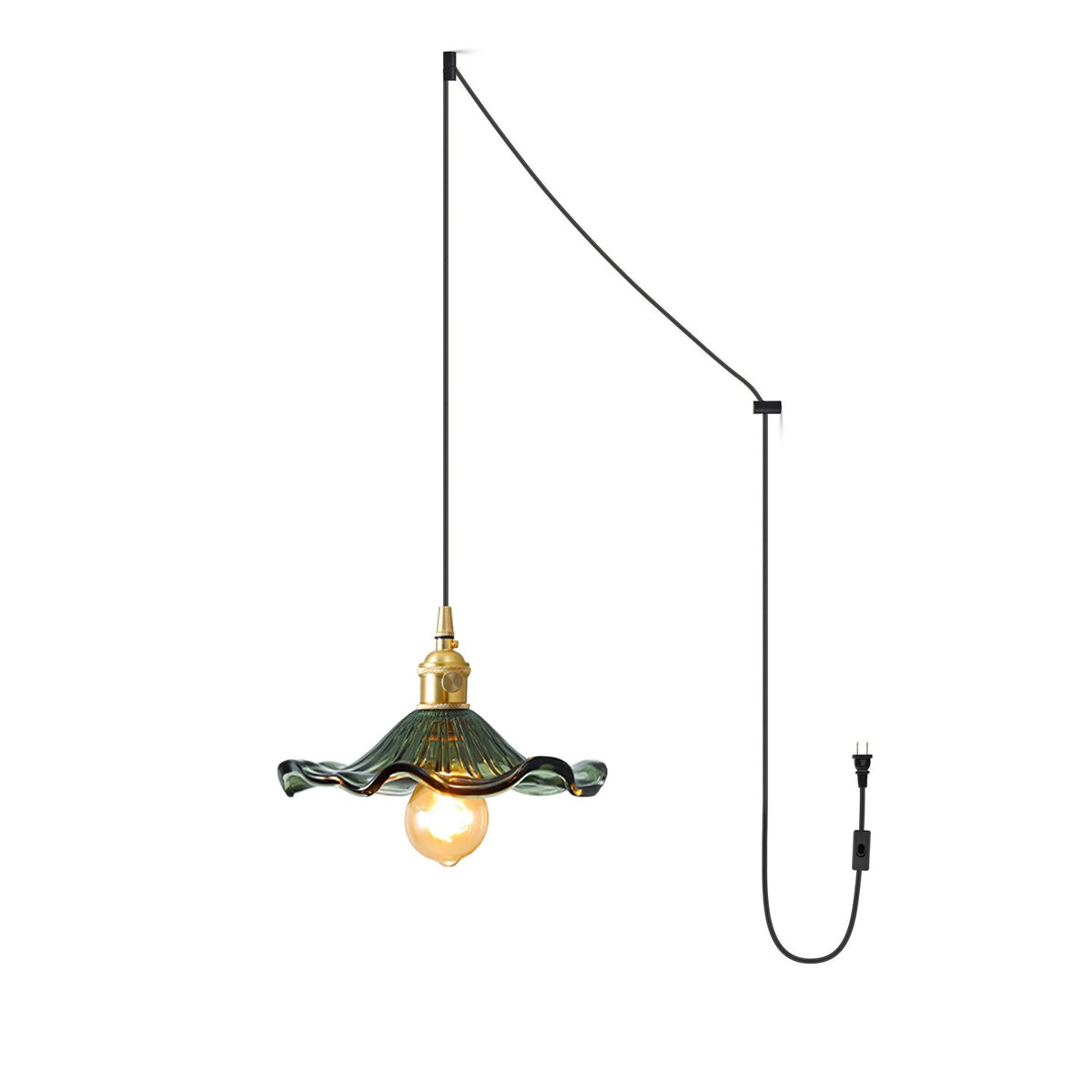 Daphne moderne Pendelleuchte aus Glas in Blumenform