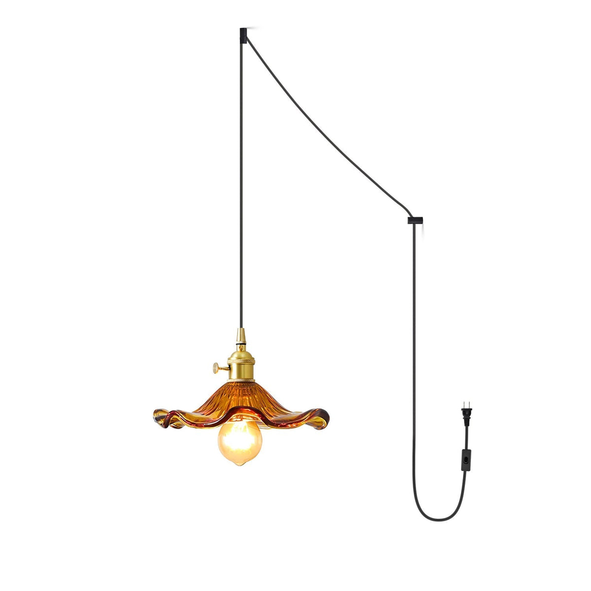 Daphne moderne Pendelleuchte aus Glas in Blumenform