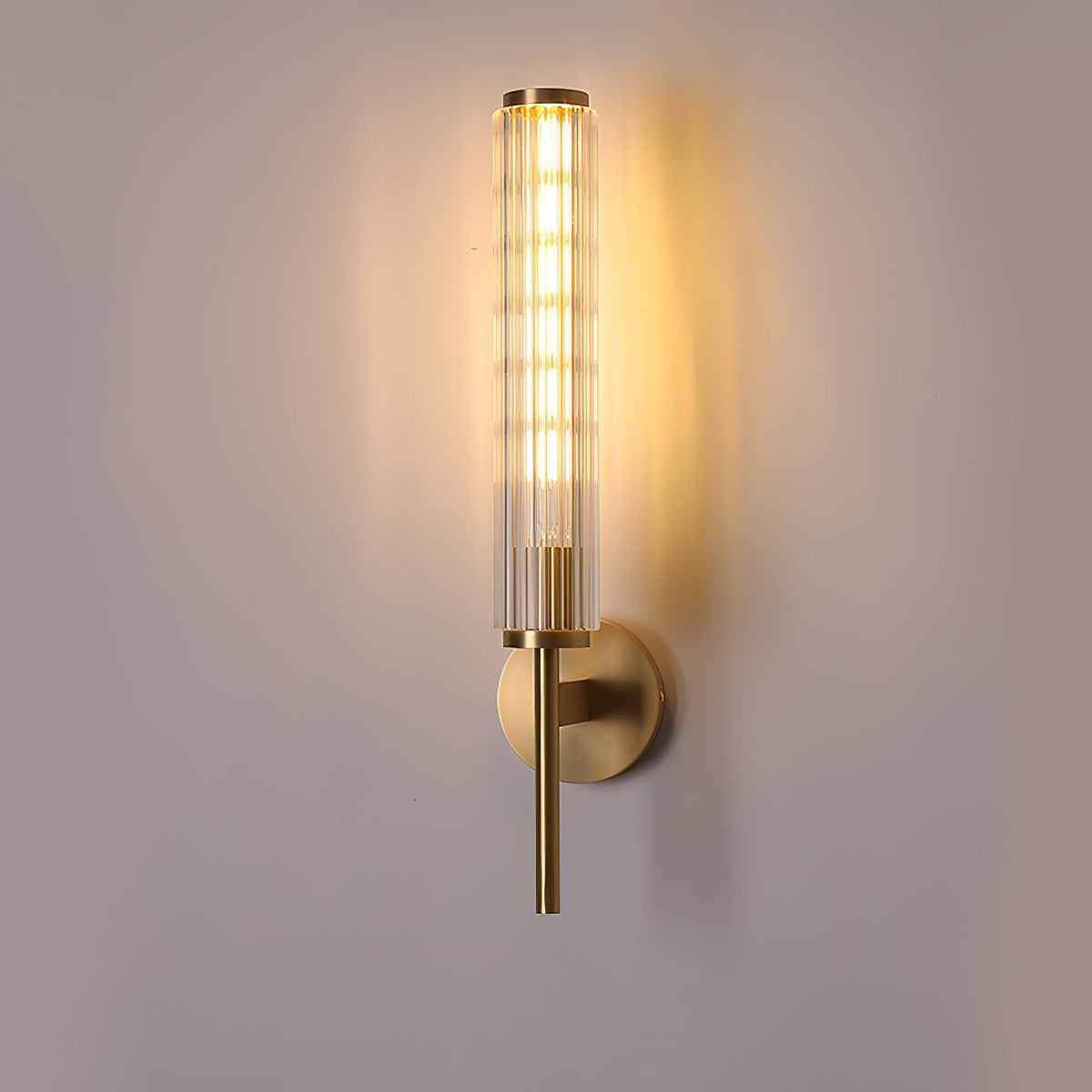 Faylen Premium Linear Messing-Glas-Wandleuchte
