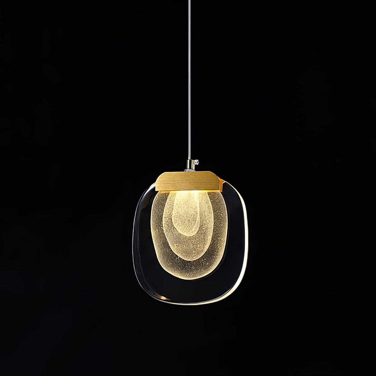 Avesia Minimalistische Pendelleuchte aus Glas für Treppenhaus