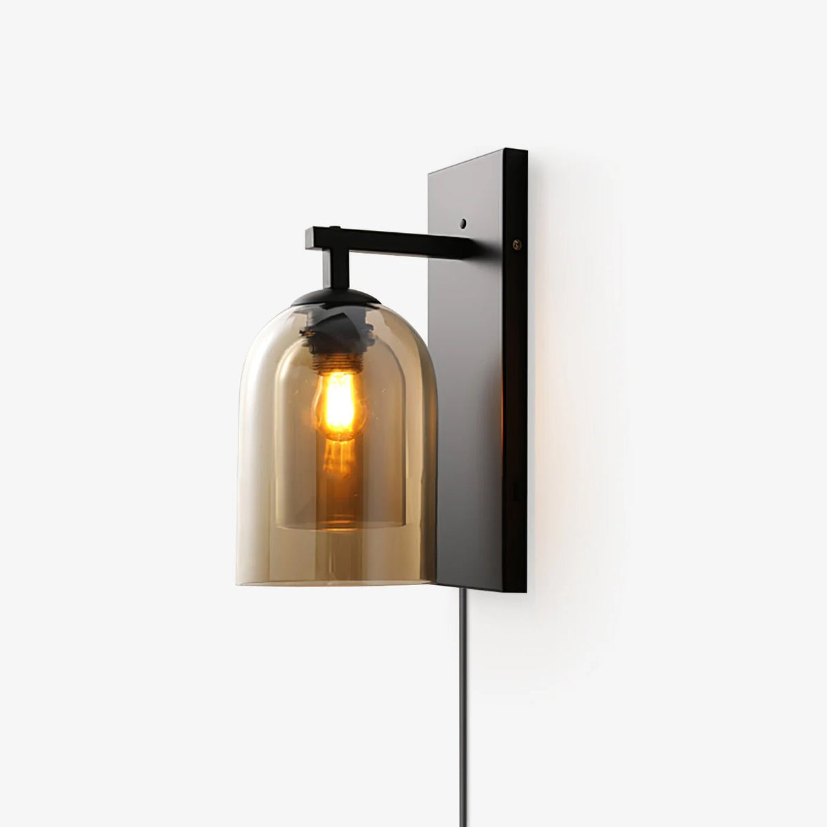 Celerira zeitgenössische Kunst-Glas-Wandleuchte in Tubular-Form mit Stecker | Cielum