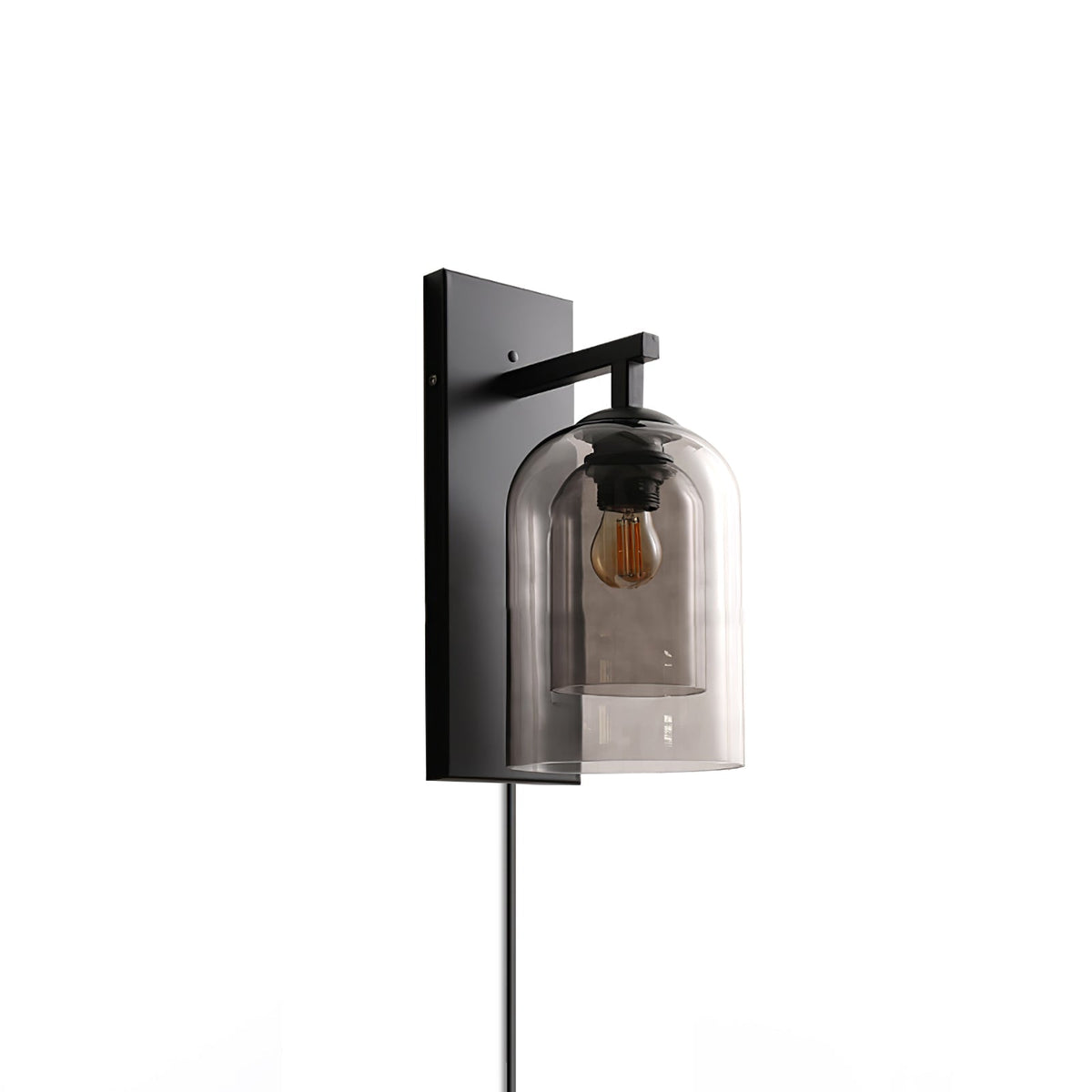 Celerira zeitgenössische Kunst-Glas-Wandleuchte in Tubular-Form mit Stecker | Cielum