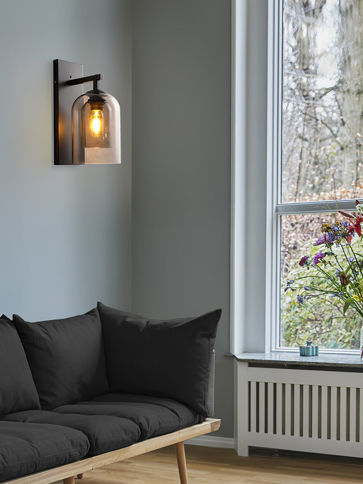 Xalen Premium zeitgenössische Kunst-Wandleuchte aus Tubular-Glas