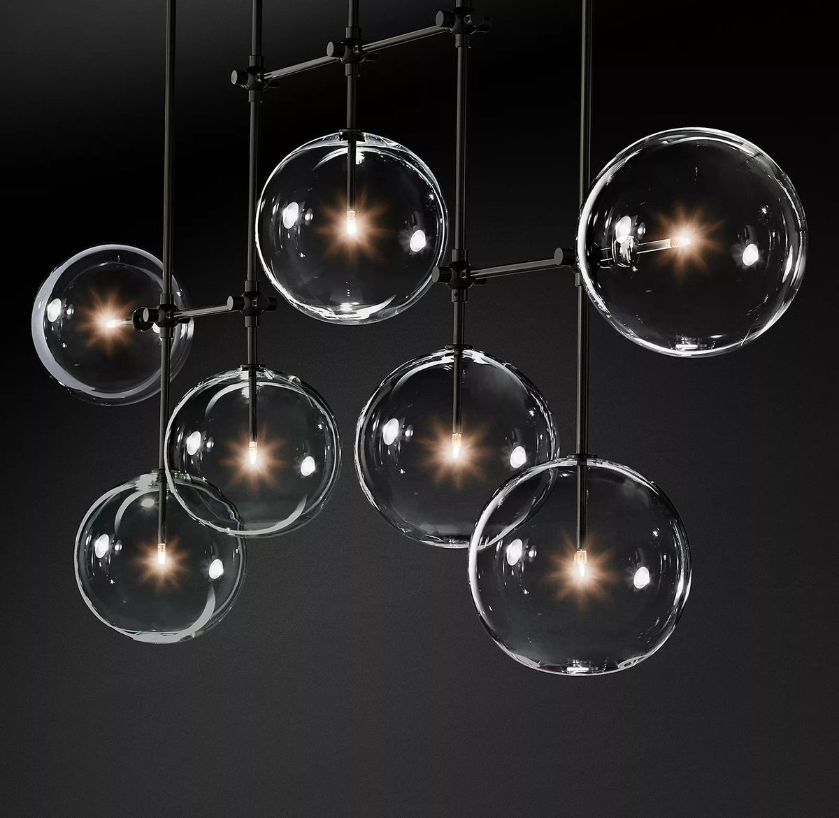 Orbit zeitgenössischer Kronleuchter aus Glas
