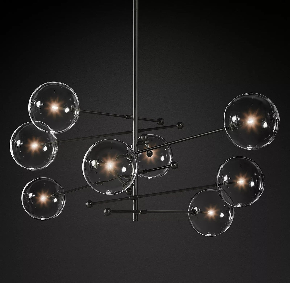 Orbit zeitgenössischer Kronleuchter aus Glas