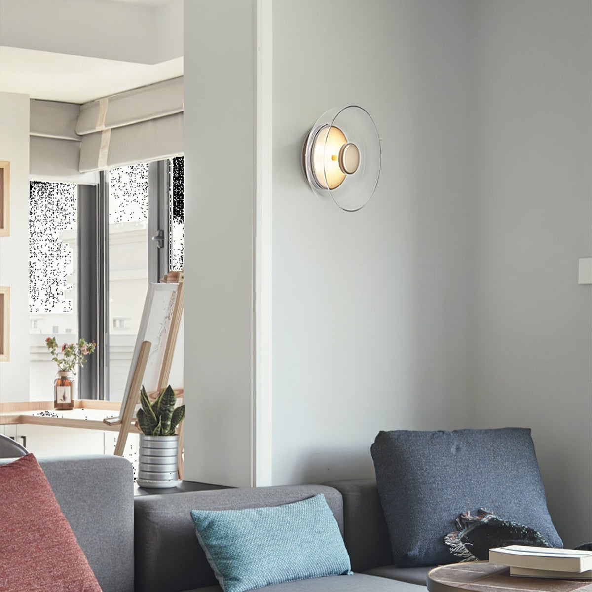 Lomino Premium skandinavische Kunstglas-Wandleuchte
