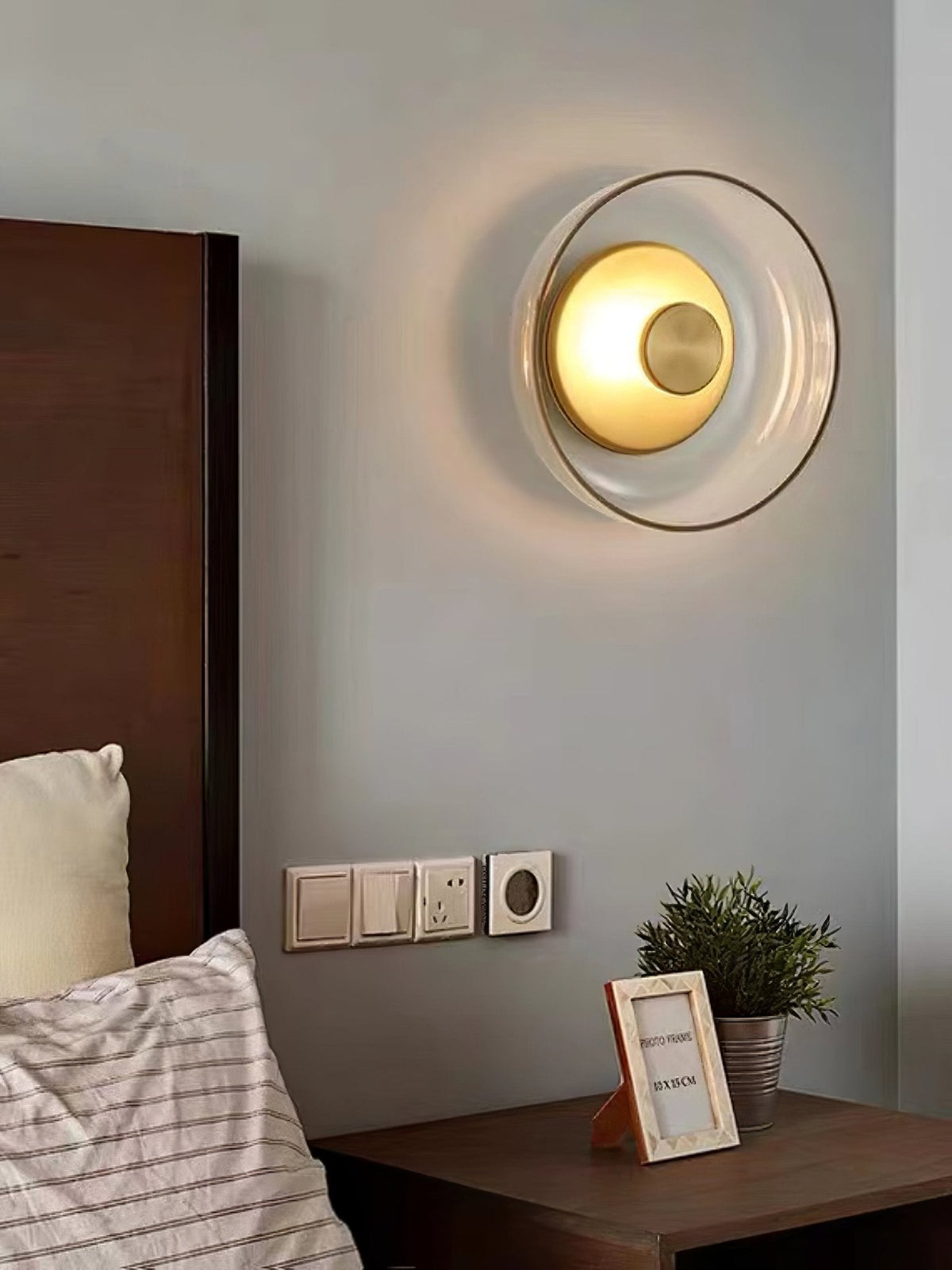 Lomino Premium skandinavische Kunstglas-Wandleuchte