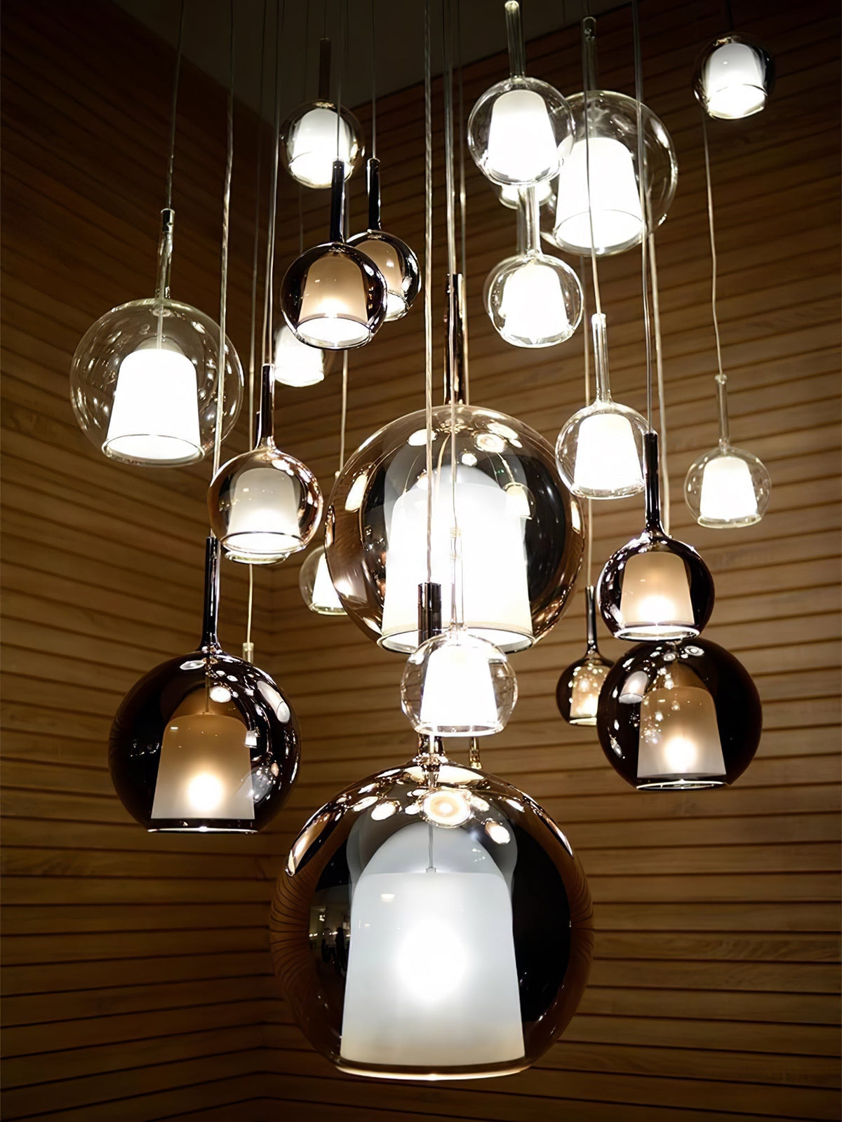 Lioranira Pendelleuchte Rauchglas Transparent Rund