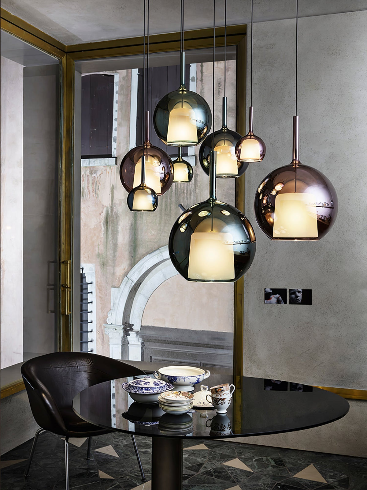 Lioranira Pendelleuchte Rauchglas Transparent Rund