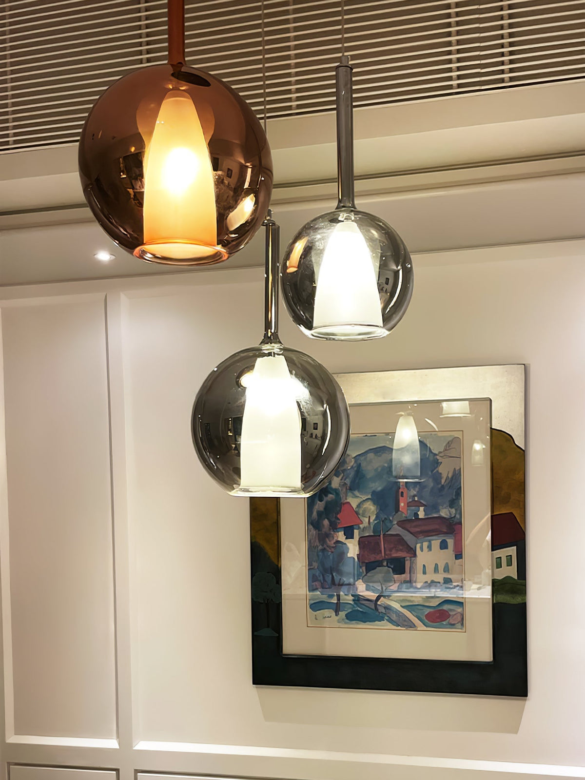 Lioranira Pendelleuchte Rauchglas Transparent Rund