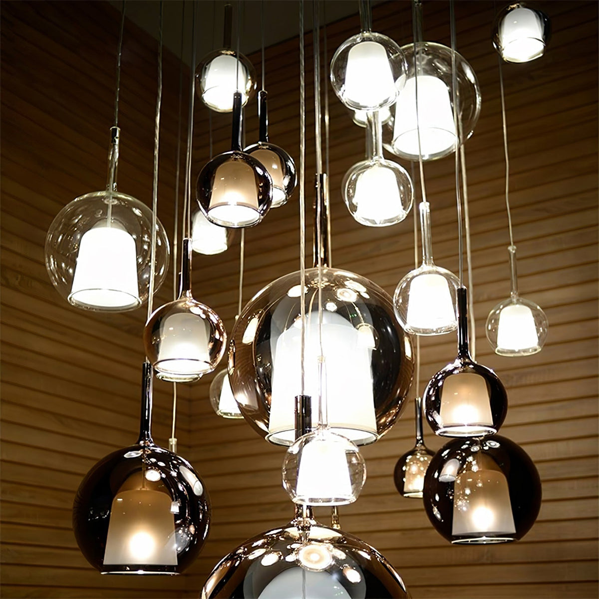 Lioranira Pendelleuchte Rauchglas Transparent Rund