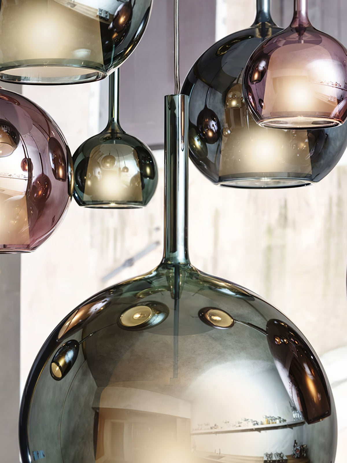 Lioranira Pendelleuchte Rauchglas Transparent Rund