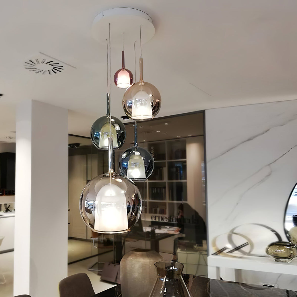 Lioranira Pendelleuchte Rauchglas Transparent Rund