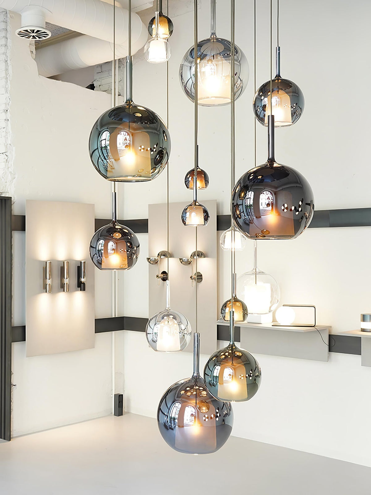 Lioranira Pendelleuchte Rauchglas Transparent Rund