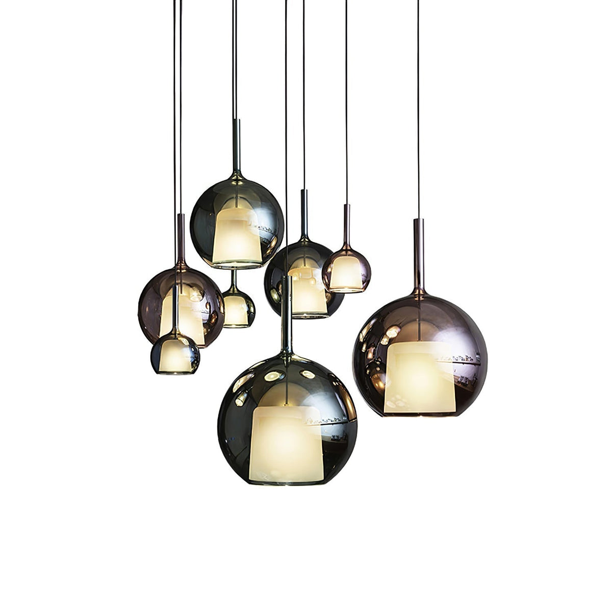 Lioranira Pendelleuchte Rauchglas Transparent Rund