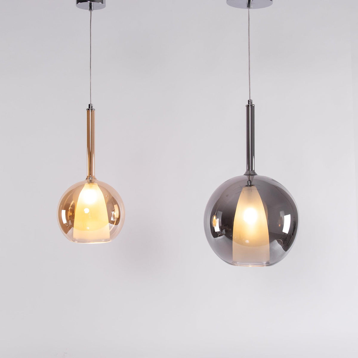 Lioranira Pendelleuchte Rauchglas Transparent Rund