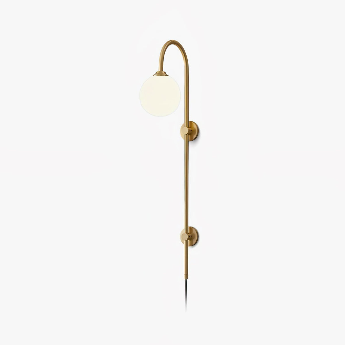 Evshaia Premium Elegance Kugel-Wandleuchte aus Messing mit Glas | US-Stecker