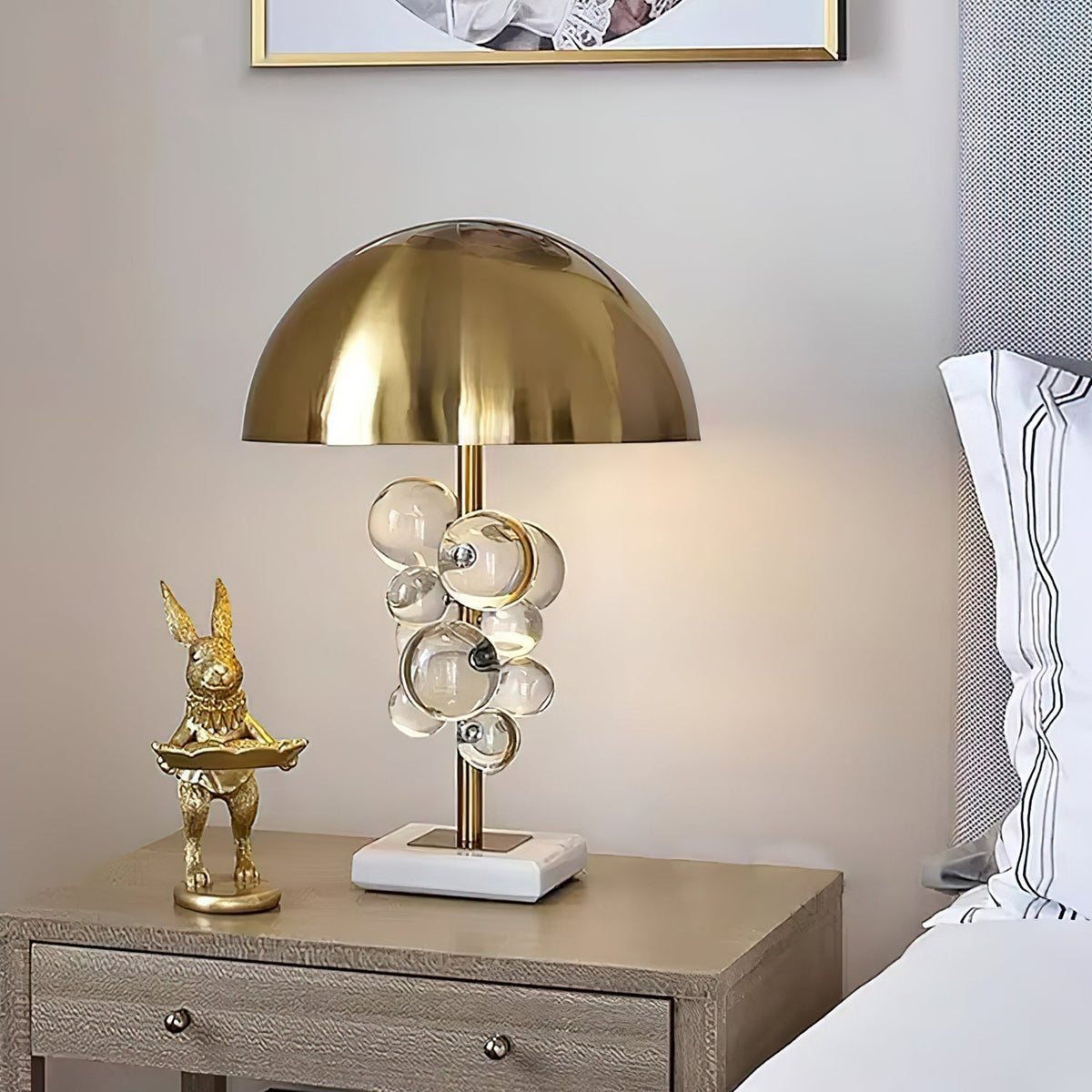 Petoeria moderne Marmor-Tischlampe