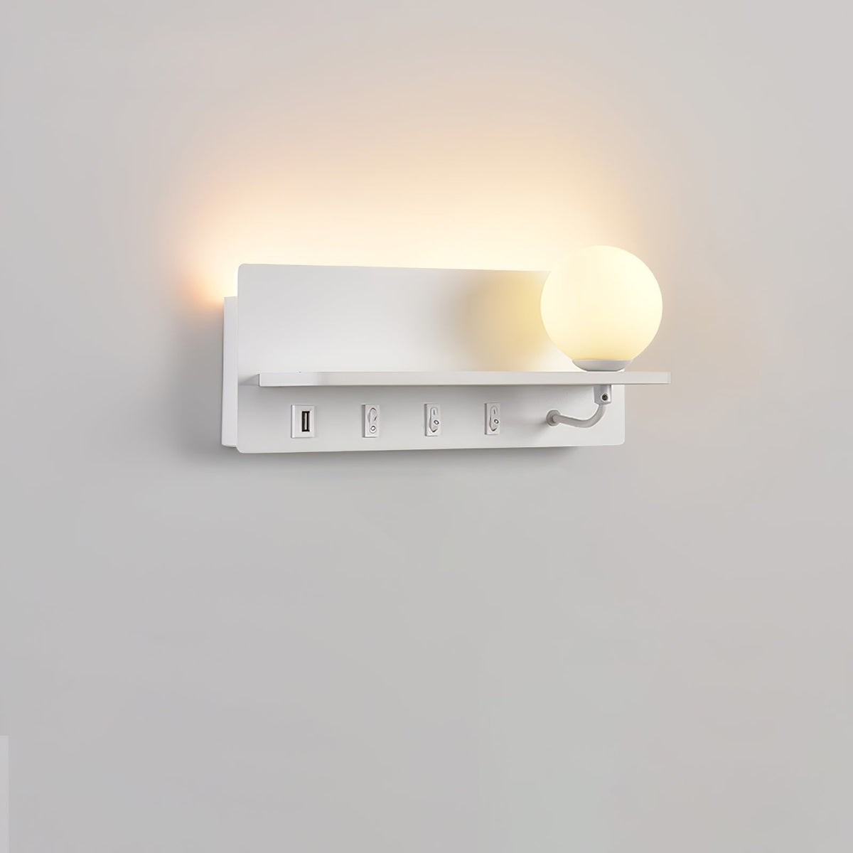 Thalior zeitgenössische minimalistische schlanke Glas-Wandleuchte