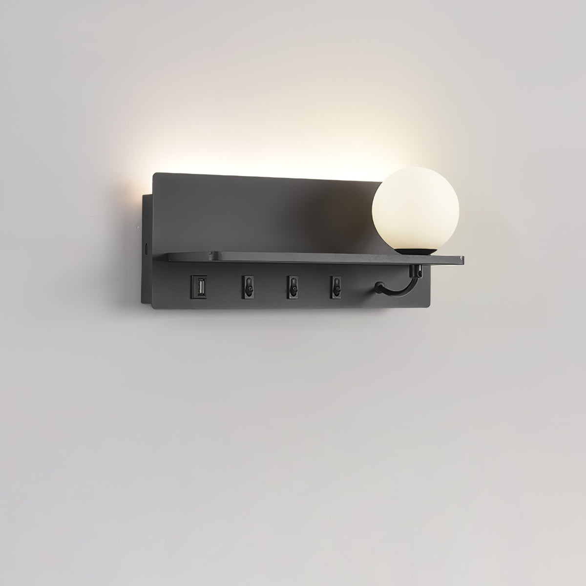 Thalior zeitgenössische minimalistische schlanke Glas-Wandleuchte