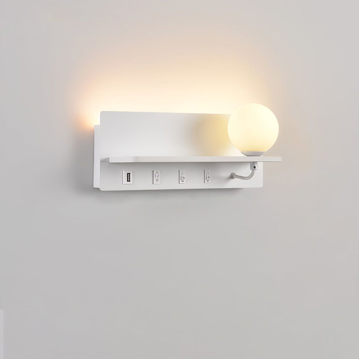Thalior zeitgenössische minimalistische schlanke Glas-Wandleuchte
