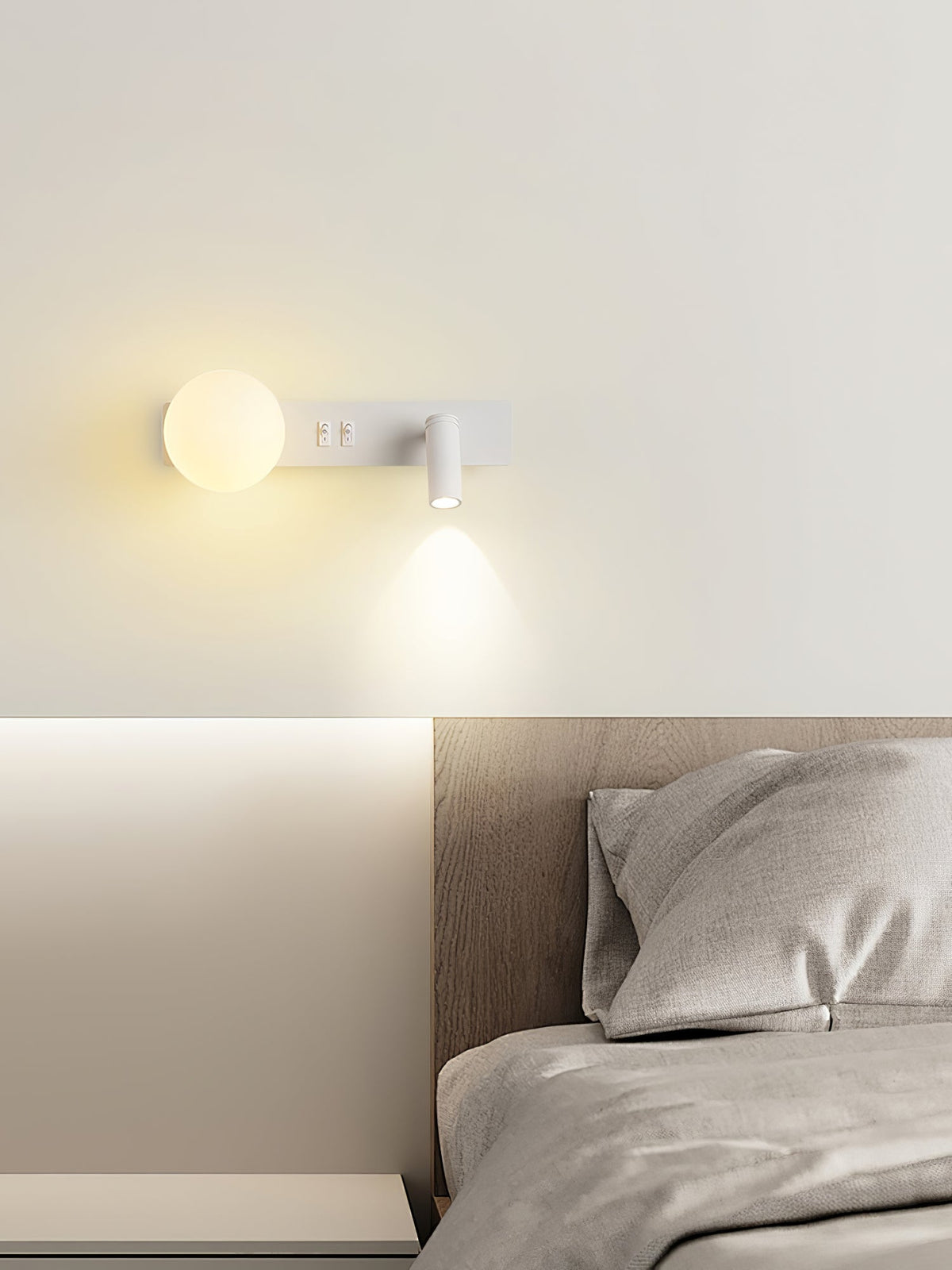Thalior zeitgenössische minimalistische schlanke Glas-Wandleuchte