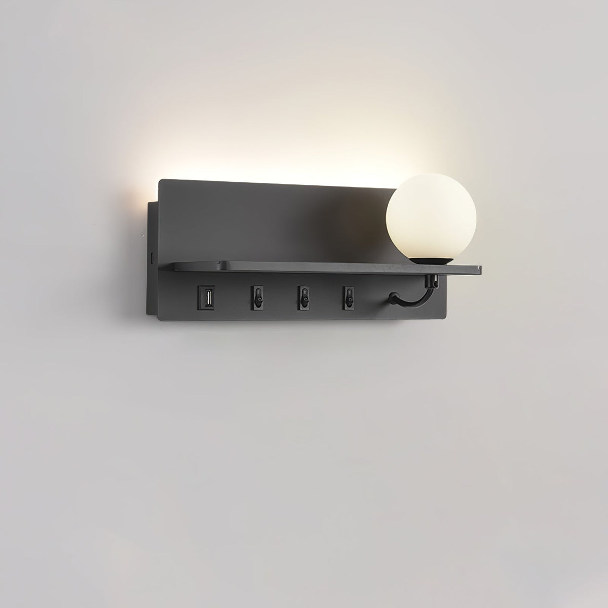 Thalior zeitgenössische minimalistische schlanke Glas-Wandleuchte