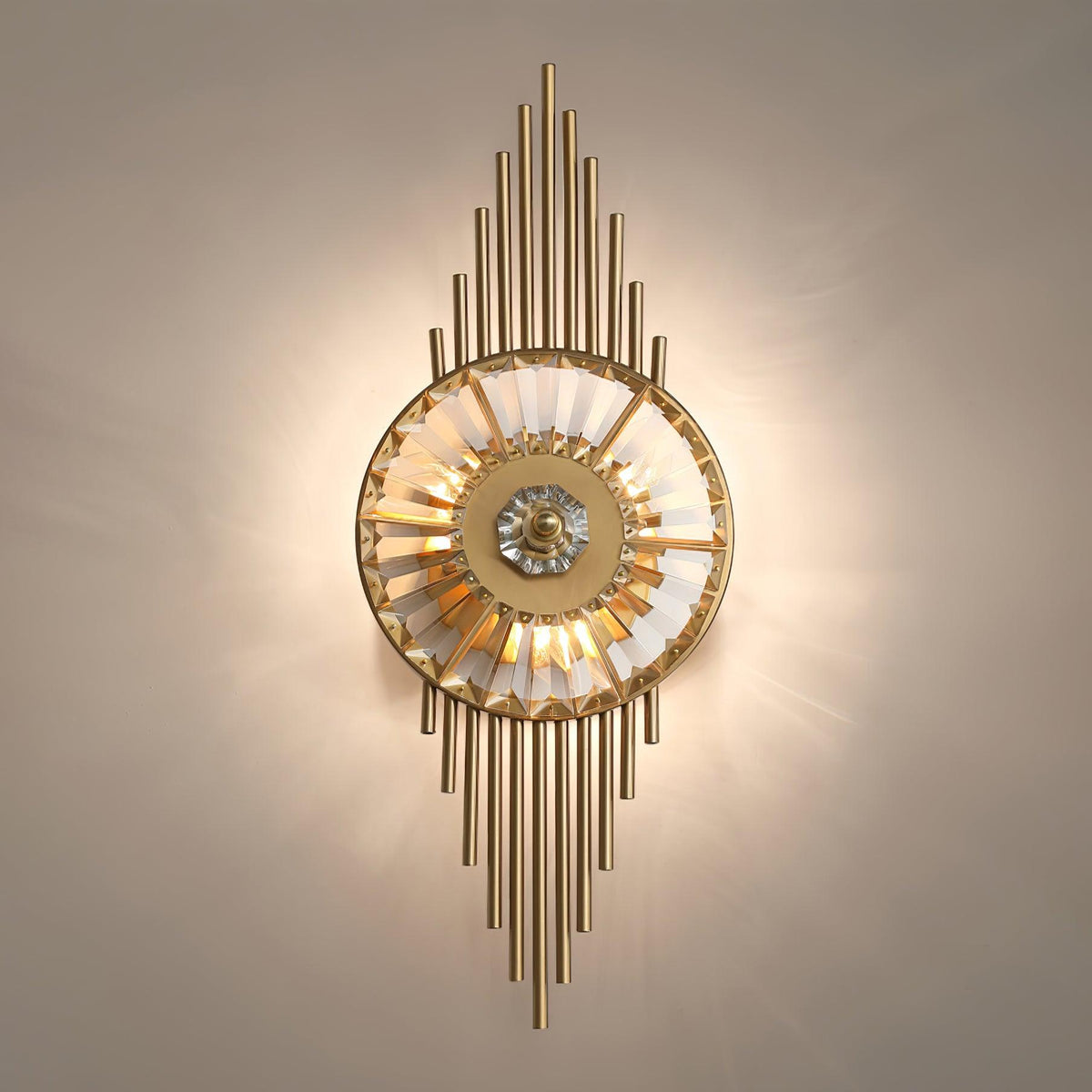 Cilirel Postmodern Luxus-Wandleuchte aus Gold mit Kristall
