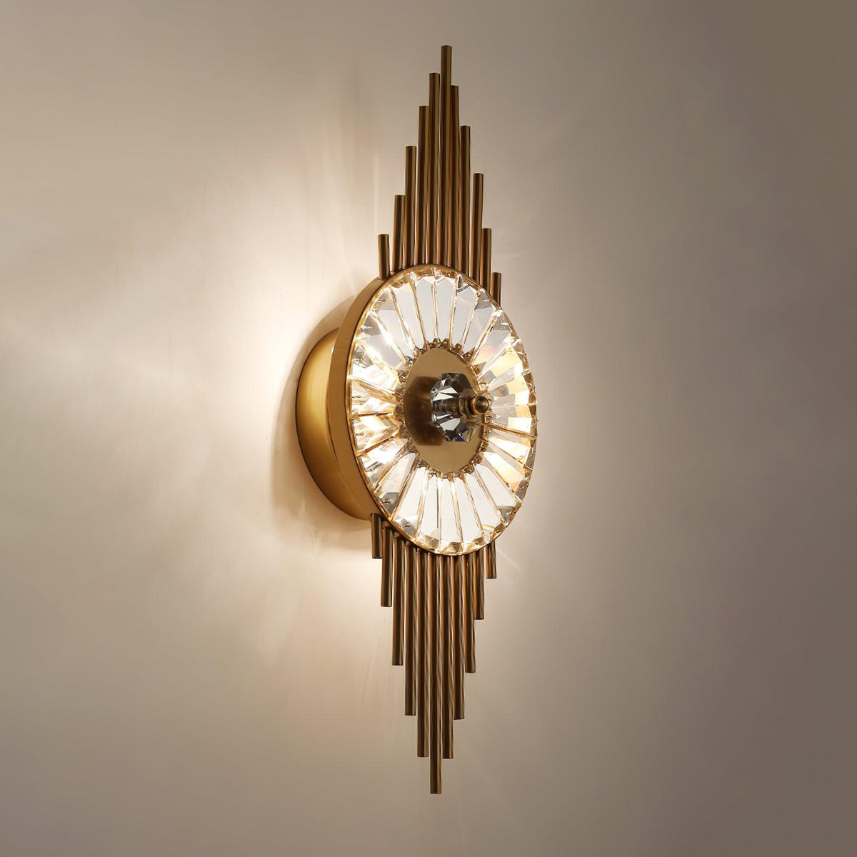 Cilirel Postmodern Luxus-Wandleuchte aus Gold mit Kristall