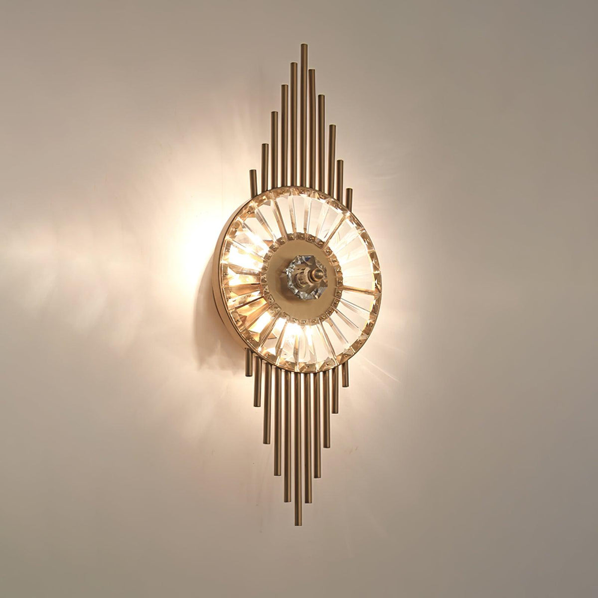 Cilirel Postmodern Luxus-Wandleuchte aus Gold mit Kristall